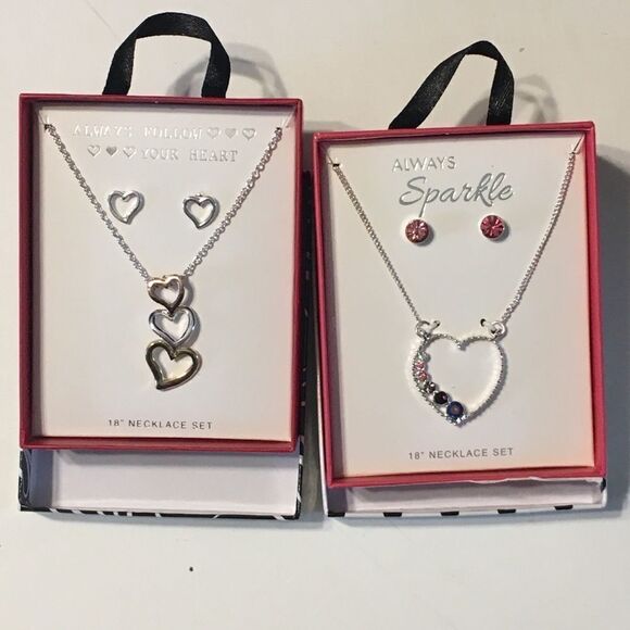 Bundle Sale 3 for $15 | New Walmart Necklace Earring Set x 2 - Picture 1 of 13